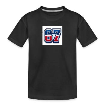 67 Numéro patriotique - T-shirt bio Premium Enfant - noir - Devant