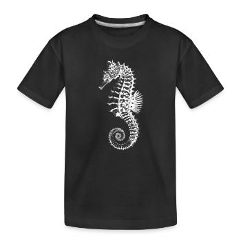 Silhouette d’hippocampe à fort contraste - T-shirt bio Premium Enfant - noir - Devant
