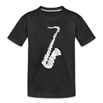Saxophone - saxophone a woodwind instrument - Kids' Premium Organic T-Shirt - black - Front