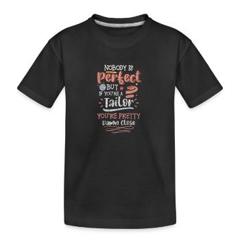 Seamstress Needle Handmade Crochet - Kids' Premium Organic T-Shirt - black - Front
