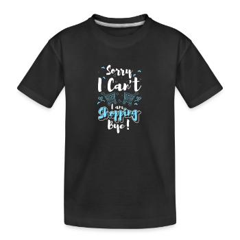 Shopping Geschenk Shopping Queen Geld - Kinder Premium Bio T-Shirt - Schwarz - Vorne