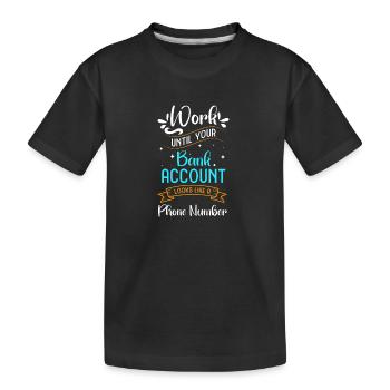Reichtum Geldbörse Geschenk Gesundheit - Kinder Premium Bio T-Shirt - Schwarz - Vorne