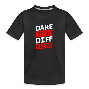 different, especially individual, different - Kids' Premium Organic T-Shirt - black - Front