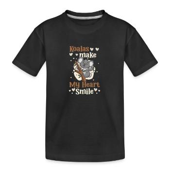 Eucalyptus Animal Fur Tree - T-shirt bio Premium Enfant - noir - Devant