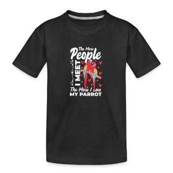 Macaw Animal Habitat Tropics - Kids' Premium Organic T-Shirt - black - Front
