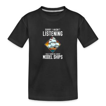Model Ship Hobby Water Model Builder - Kids' Premium Organic T-Shirt - black - Front