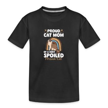 Perser Katze Katzendame Katzenfreund Pfote - Kinder Premium Bio T-Shirt - Schwarz - Vorne