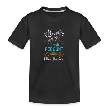 Reich Freiheit Glück - Kinder Premium Bio T-Shirt - Schwarz - Vorne