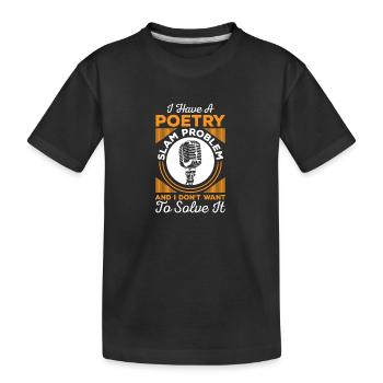 Poesie Schreiben Literatur Buch - Kinder Premium Bio T-Shirt - Schwarz - Vorne