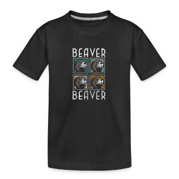 Rongeur coupe-arbres Conservation de la nature - T-shirt bio Premium Enfant - noir - Devant