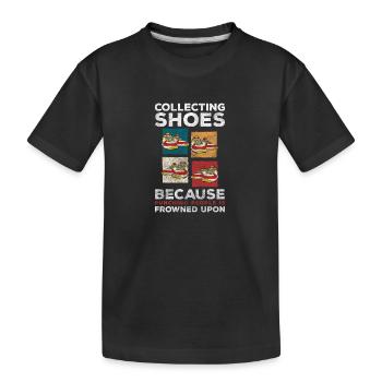 Schuhe Frauen Stiefel - Kinder Premium Bio T-Shirt - Schwarz - Vorne