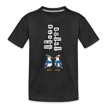 Hambourg Mouettes Dialecte Nord Allemand Mer du Nord Drôle - T-shirt bio Premium Enfant - noir - Devant