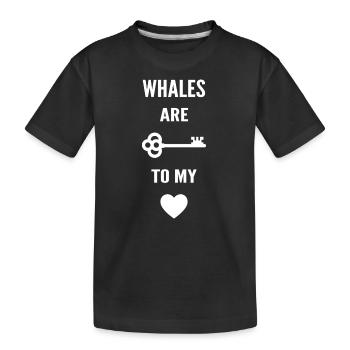 Whales are the key to my heart - T-shirt bio Premium Enfant - noir - Devant
