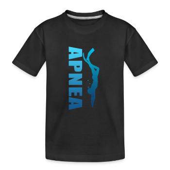 Apnoe Freitaucher Sporttaucher Taucher - Kinder Premium Bio T-Shirt - Schwarz - Vorne