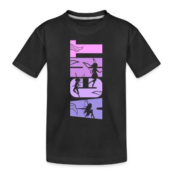 Feen 8. Geburtstag 8 Jahre alt Mädchen Fee - Kinder Premium Bio T-Shirt - Schwarz - Vorne