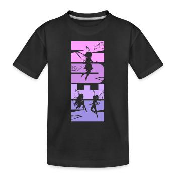Feen 9. Geburtstag 9 Jahre alt Mädchen Fee - Kinder Premium Bio T-Shirt - Schwarz - Vorne