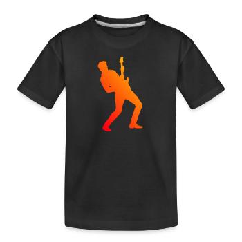 electronic guitar akustische gitarre Egitarre - Kinder Premium Bio T-Shirt - Schwarz - Vorne