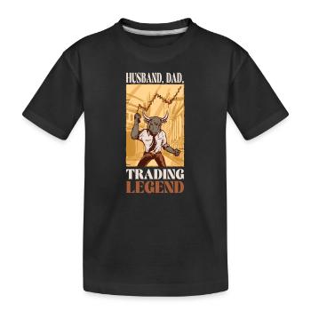 Mari papa Légende du commerce - T-shirt bio Premium Enfant - noir - Devant