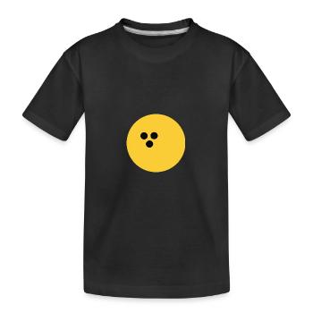 Boule de bowling, jaune de bowling - T-shirt bio Premium Enfant - noir - Devant