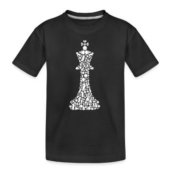 Chess piece chess game symbols chess player - Kids' Premium Organic T-Shirt - black - Front