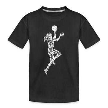Basketball Symbols Girl Basketball Player - Kids' Premium Organic T-Shirt - black - Front