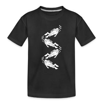 Tauchen Taucher - Kinder Premium Bio T-Shirt - Schwarz - Vorne
