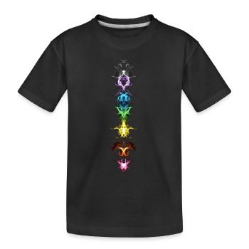 Chakra Flamme Spiritualität Buddhismus Yoga Symbol - Kinder Premium Bio T-Shirt - Schwarz - Vorne