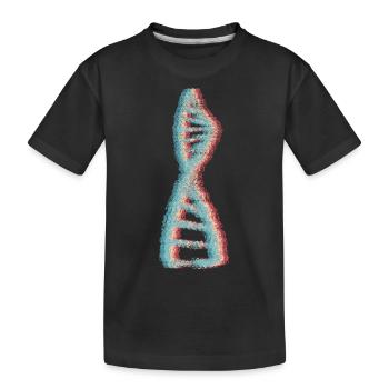 Science Biologie type ADN Génétique Motif 2 - T-shirt bio Premium Enfant - noir - Devant