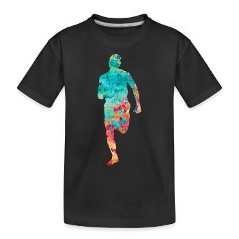 Jogging and running - Kids' Premium Organic T-Shirt - black - Front