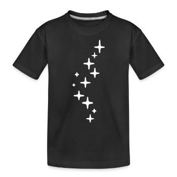 Glitter Stars - Kids' Premium Organic T-Shirt - black - Front