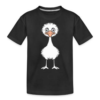 Strauß - Kinder Premium Bio T-Shirt - Schwarz - Vorne