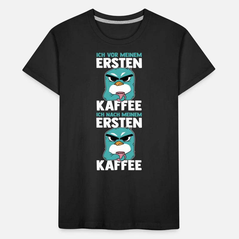 Moi devant mon premier oiseau de café T-shirt bio Premium Enfant
