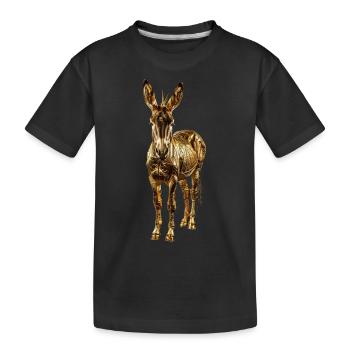 Âne - T-shirt bio Premium Enfant - noir - Devant