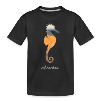 Arcachon hippocampe - T-shirt bio Premium Enfant - noir - Devant