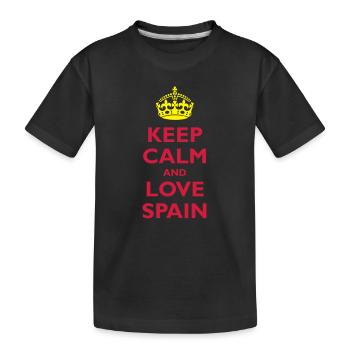 Keep Calm & Love Spain - T-shirt bio Premium Enfant - noir - Devant