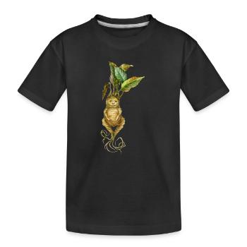 Root Creature Fantasy Mythical Creature Design - Kids' Premium Organic T-Shirt - black - Front