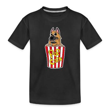 Popcorn Cinema Dog Movies Soirée cinéma - T-shirt bio Premium Enfant - noir - Devant