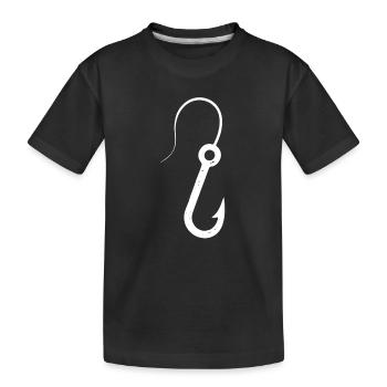 Hameçon pêche latine - T-shirt bio Premium Enfant - noir - Devant