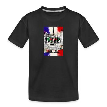Paris Rebelle Kunst - Kinder Premium Bio T-Shirt - Schwarz - Vorne