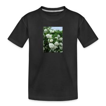 Snowball branches white - Spring - Kids' Premium Organic T-Shirt - black - Front