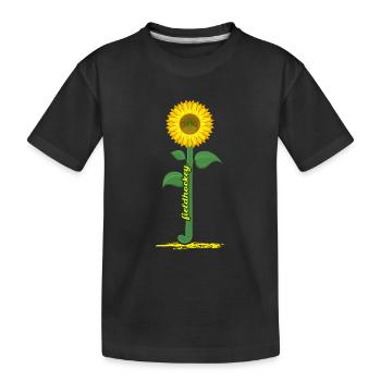 Hockey sur gazon Hockey Bâton de hockey Fleur de hockey - T-shirt bio Premium Enfant - noir - Devant