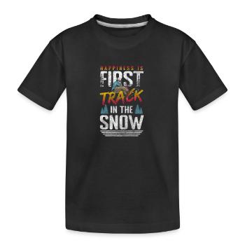 Schnee Piste Tailgrab Winterurlaub - Kinder Premium Bio T-Shirt - Schwarz - Vorne