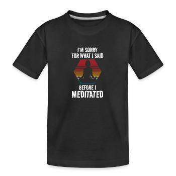 Méditation Guérison Namaste Conscience - T-shirt bio Premium Enfant - noir - Devant