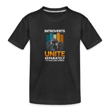 Antisozial Misanthrop Schüchternheit - Kinder Premium Bio T-Shirt - Schwarz - Vorne