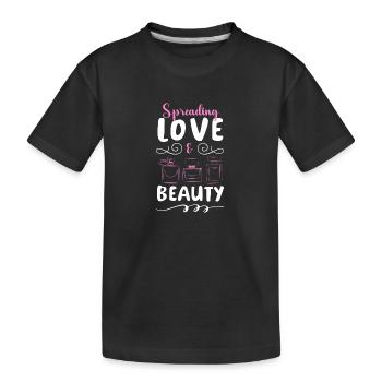 Parfum Odeur Parfum Spray Amoureux - T-shirt bio Premium Enfant - noir - Devant