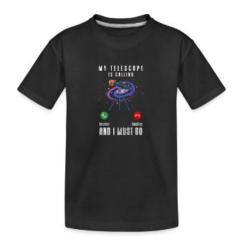 Astronome de l’espace de l’étoile de l’univers - T-shirt bio Premium Enfant - noir - Devant