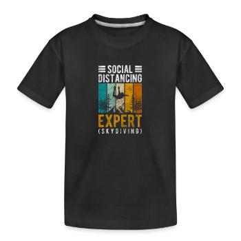 Saut en parachute Hobby Saut en tandem - T-shirt bio Premium Enfant - noir - Devant