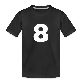8 - Kinder Premium Bio T-Shirt - Schwarz - Vorne
