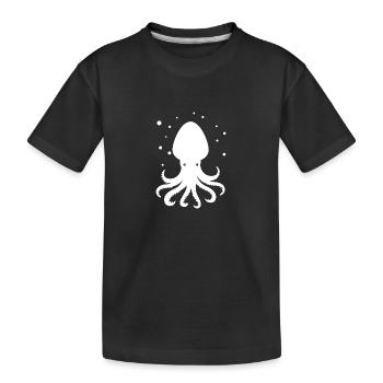 Oktopus Krake Zootier Meereswesen - Kinder Premium Bio T-Shirt - Schwarz - Vorne