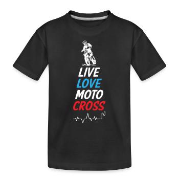 Amour en direct Motocross - T-shirt bio Premium Enfant - noir - Devant